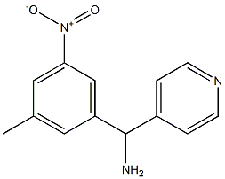 (3-methyl-5-nitrophenyl)(pyridin-4-yl)methanamine 구조식 이미지