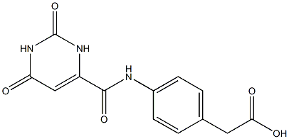 (4-{[(2,6-dioxo-1,2,3,6-tetrahydropyrimidin-4-yl)carbonyl]amino}phenyl)acetic acid Structure