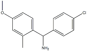 (4-chlorophenyl)(4-methoxy-2-methylphenyl)methanamine Structure