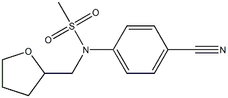 (4-cyanophenyl)-N-(oxolan-2-ylmethyl)methanesulfonamide Structure