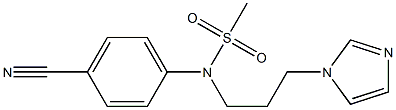 (4-cyanophenyl)-N-[3-(1H-imidazol-1-yl)propyl]methanesulfonamide 구조식 이미지