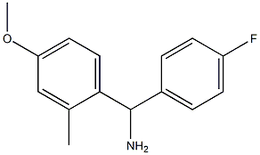 (4-fluorophenyl)(4-methoxy-2-methylphenyl)methanamine Structure