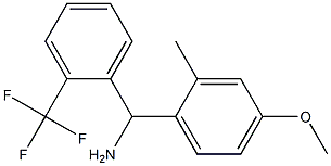 (4-methoxy-2-methylphenyl)[2-(trifluoromethyl)phenyl]methanamine Structure