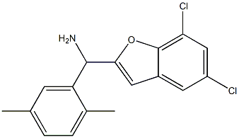(5,7-dichloro-1-benzofuran-2-yl)(2,5-dimethylphenyl)methanamine 구조식 이미지