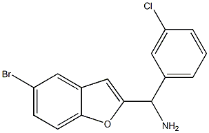 (5-bromo-1-benzofuran-2-yl)(3-chlorophenyl)methanamine Structure