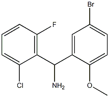 (5-bromo-2-methoxyphenyl)(2-chloro-6-fluorophenyl)methanamine 구조식 이미지