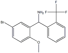 (5-bromo-2-methoxyphenyl)[2-(trifluoromethyl)phenyl]methanamine 구조식 이미지
