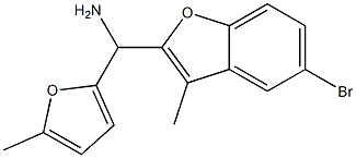 (5-bromo-3-methyl-1-benzofuran-2-yl)(5-methylfuran-2-yl)methanamine 구조식 이미지