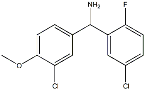 (5-chloro-2-fluorophenyl)(3-chloro-4-methoxyphenyl)methanamine Structure