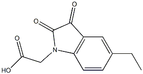 (5-ethyl-2,3-dioxo-2,3-dihydro-1H-indol-1-yl)acetic acid 구조식 이미지