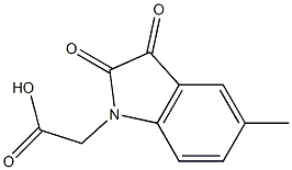(5-methyl-2,3-dioxo-2,3-dihydro-1H-indol-1-yl)acetic acid Structure