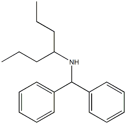 (diphenylmethyl)(heptan-4-yl)amine Structure