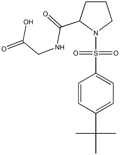 [({1-[(4-tert-butylphenyl)sulfonyl]pyrrolidin-2-yl}carbonyl)amino]acetic acid 구조식 이미지