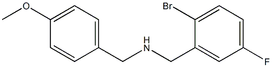 [(2-bromo-5-fluorophenyl)methyl][(4-methoxyphenyl)methyl]amine Structure