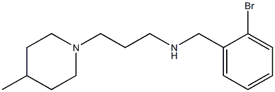 [(2-bromophenyl)methyl][3-(4-methylpiperidin-1-yl)propyl]amine Structure