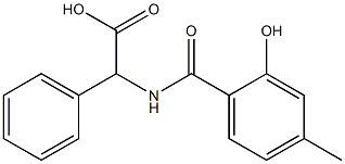 [(2-hydroxy-4-methylbenzoyl)amino](phenyl)acetic acid 구조식 이미지
