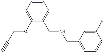 [(3-fluorophenyl)methyl]({[2-(prop-2-yn-1-yloxy)phenyl]methyl})amine 구조식 이미지