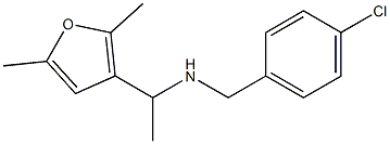 [(4-chlorophenyl)methyl][1-(2,5-dimethylfuran-3-yl)ethyl]amine Structure