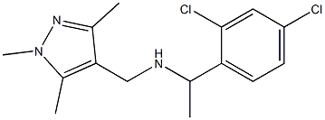 [1-(2,4-dichlorophenyl)ethyl][(1,3,5-trimethyl-1H-pyrazol-4-yl)methyl]amine Structure