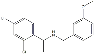 [1-(2,4-dichlorophenyl)ethyl][(3-methoxyphenyl)methyl]amine Structure