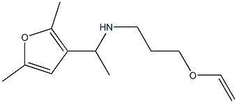 [1-(2,5-dimethylfuran-3-yl)ethyl][3-(ethenyloxy)propyl]amine Structure