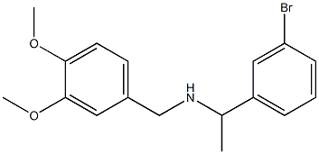 [1-(3-bromophenyl)ethyl][(3,4-dimethoxyphenyl)methyl]amine Structure