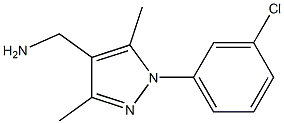 [1-(3-chlorophenyl)-3,5-dimethyl-1H-pyrazol-4-yl]methylamine 구조식 이미지