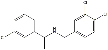 [1-(3-chlorophenyl)ethyl][(3,4-dichlorophenyl)methyl]amine Structure