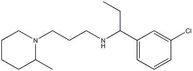 [1-(3-chlorophenyl)propyl][3-(2-methylpiperidin-1-yl)propyl]amine Structure