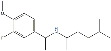 [1-(3-fluoro-4-methoxyphenyl)ethyl](5-methylhexan-2-yl)amine Structure