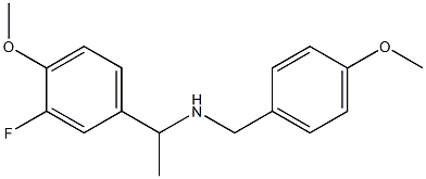 [1-(3-fluoro-4-methoxyphenyl)ethyl][(4-methoxyphenyl)methyl]amine Structure