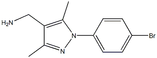 [1-(4-bromophenyl)-3,5-dimethyl-1H-pyrazol-4-yl]methylamine Structure