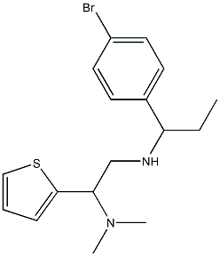 [1-(4-bromophenyl)propyl][2-(dimethylamino)-2-(thiophen-2-yl)ethyl]amine Structure