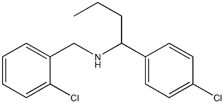 [1-(4-chlorophenyl)butyl][(2-chlorophenyl)methyl]amine Structure