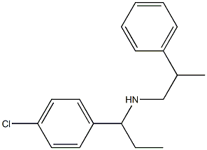 [1-(4-chlorophenyl)propyl](2-phenylpropyl)amine Structure