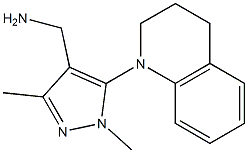 [1,3-dimethyl-5-(1,2,3,4-tetrahydroquinolin-1-yl)-1H-pyrazol-4-yl]methanamine 구조식 이미지