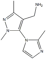 [1,3-dimethyl-5-(2-methyl-1H-imidazol-1-yl)-1H-pyrazol-4-yl]methanamine 구조식 이미지