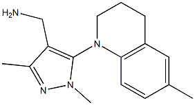 [1,3-dimethyl-5-(6-methyl-1,2,3,4-tetrahydroquinolin-1-yl)-1H-pyrazol-4-yl]methanamine 구조식 이미지