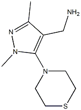 [1,3-dimethyl-5-(thiomorpholin-4-yl)-1H-pyrazol-4-yl]methanamine Structure