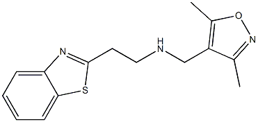 [2-(1,3-benzothiazol-2-yl)ethyl][(3,5-dimethyl-1,2-oxazol-4-yl)methyl]amine 구조식 이미지