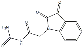 [2-(2,3-dioxo-2,3-dihydro-1H-indol-1-yl)acetyl]urea 구조식 이미지