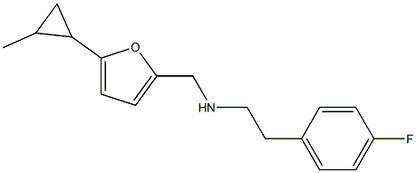 [2-(4-fluorophenyl)ethyl]({[5-(2-methylcyclopropyl)furan-2-yl]methyl})amine 구조식 이미지