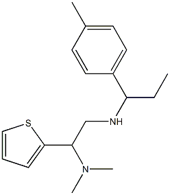 [2-(dimethylamino)-2-(thiophen-2-yl)ethyl][1-(4-methylphenyl)propyl]amine Structure