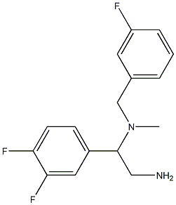 [2-amino-1-(3,4-difluorophenyl)ethyl][(3-fluorophenyl)methyl]methylamine Structure