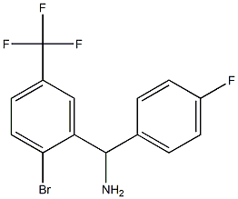 [2-bromo-5-(trifluoromethyl)phenyl](4-fluorophenyl)methanamine Structure