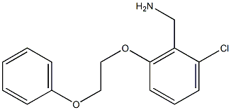 [2-chloro-6-(2-phenoxyethoxy)phenyl]methanamine Structure