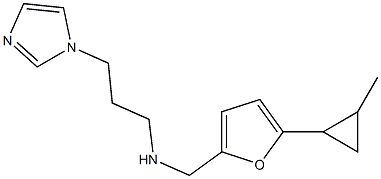 [3-(1H-imidazol-1-yl)propyl]({[5-(2-methylcyclopropyl)furan-2-yl]methyl})amine 구조식 이미지