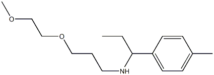 [3-(2-methoxyethoxy)propyl][1-(4-methylphenyl)propyl]amine Structure