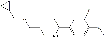 [3-(cyclopropylmethoxy)propyl][1-(3-fluoro-4-methoxyphenyl)ethyl]amine Structure