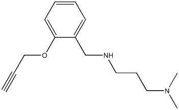 [3-(dimethylamino)propyl]({[2-(prop-2-yn-1-yloxy)phenyl]methyl})amine Structure